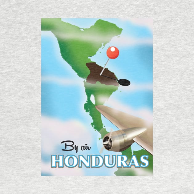 Honduras Map Travel poster by nickemporium1